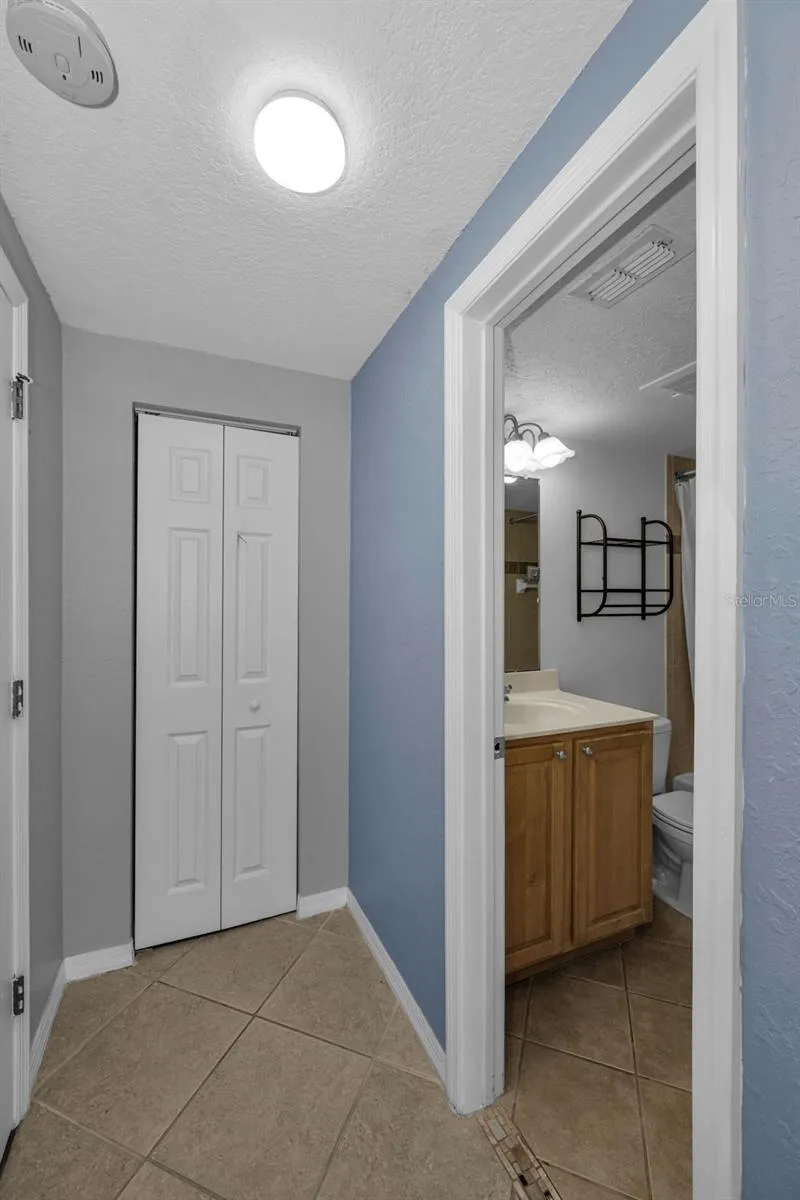Storage closet in primary suite