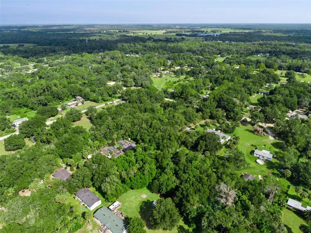 Aerial view of the surrounding rural Eustis setting
