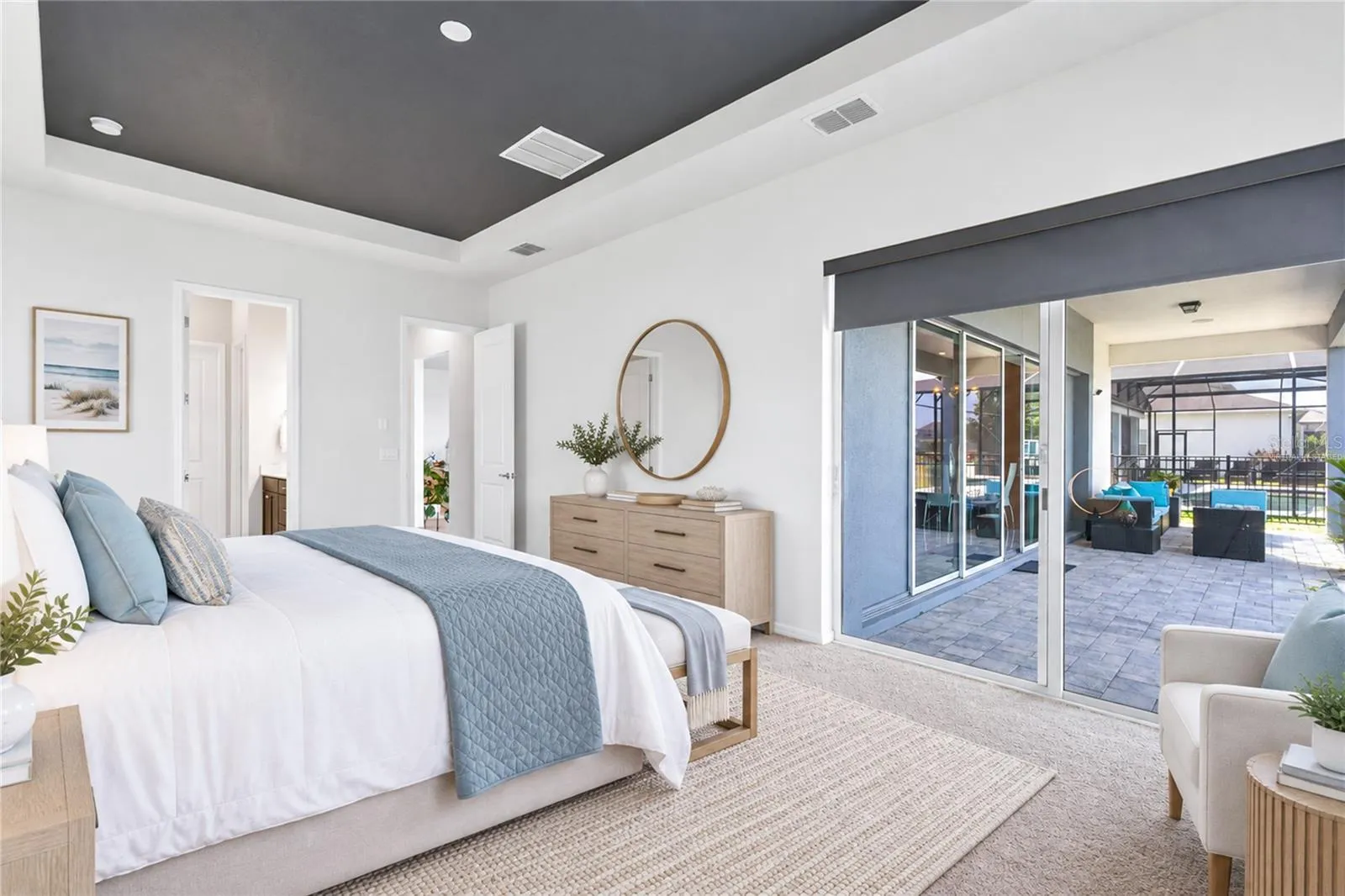 Virtually staged image. Primary Suite.