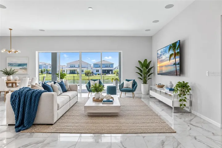 Virtually staged image. Living Room.
