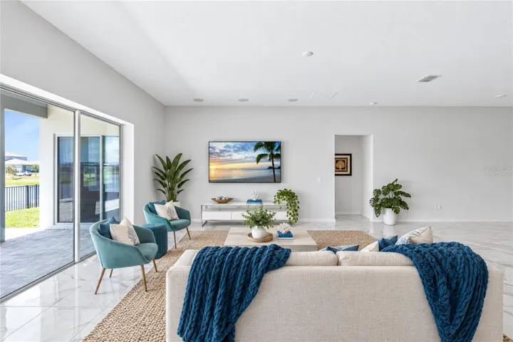 Virtually staged image. Living Room.