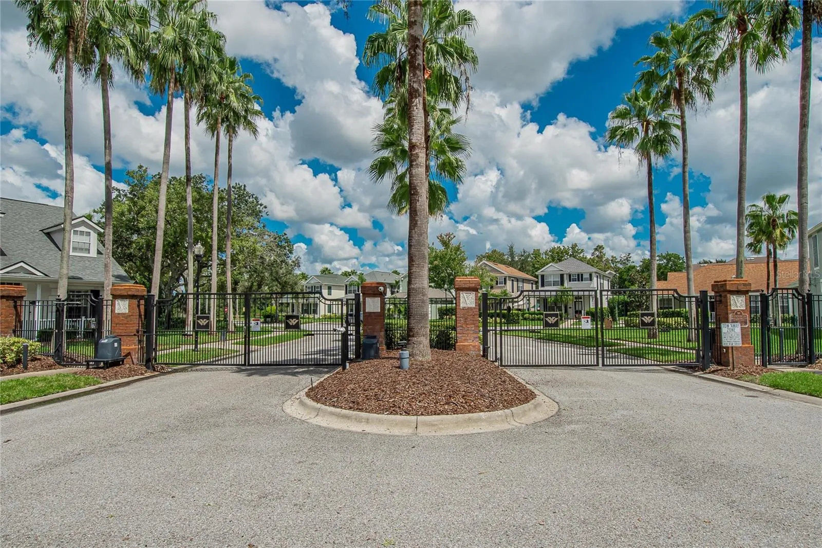 Gated entrance to The Vineyards at Westchase—a beautiful ending to your tour and perhaps the beginning of your next chapter.