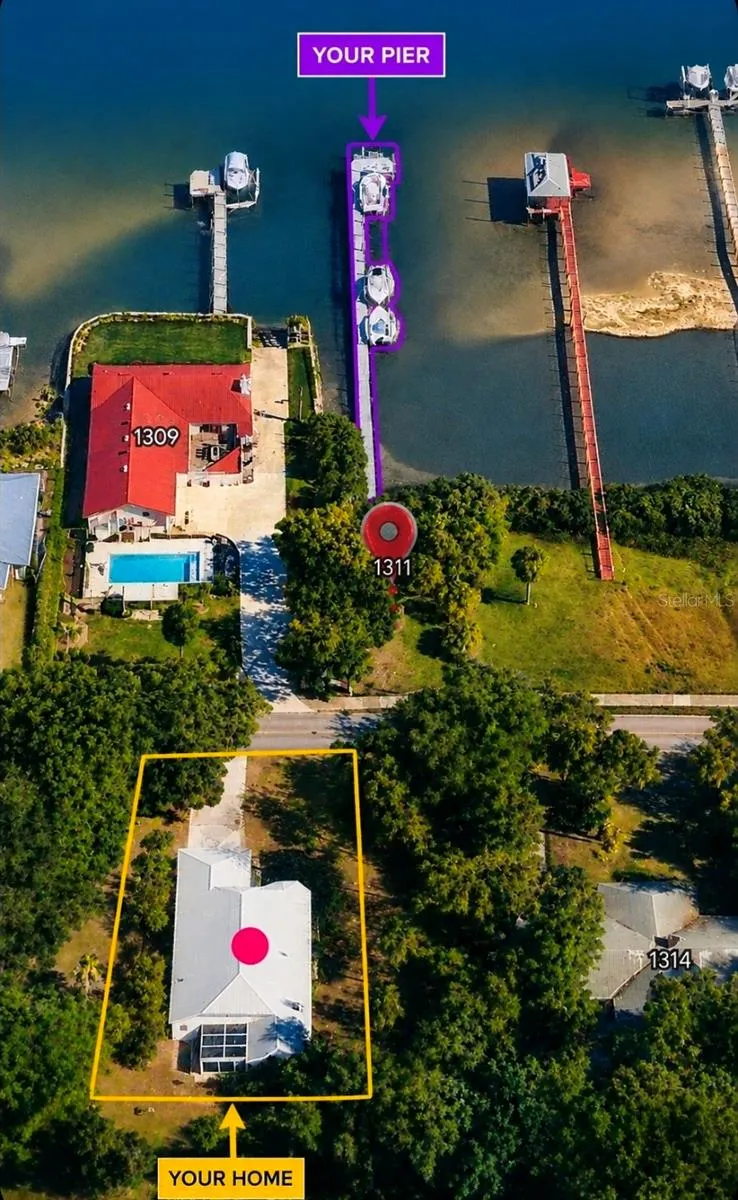 House with pier and end slip