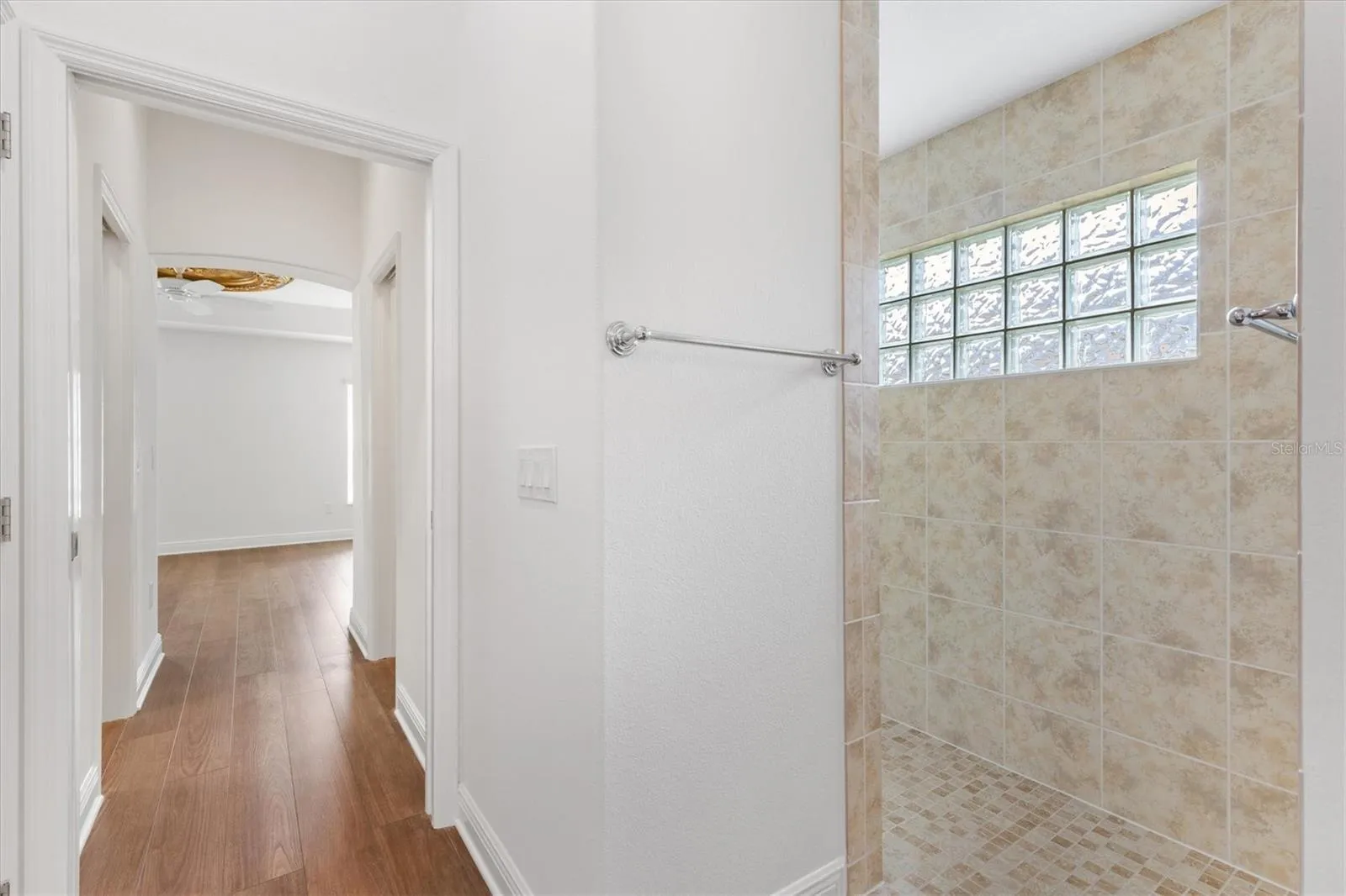 Master Bath showing Roman Walk-in Shower