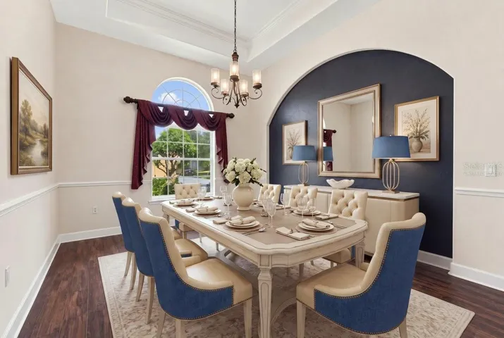 dining room virtually staged