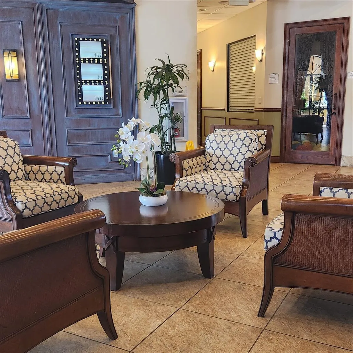Sitting area in clubhouse