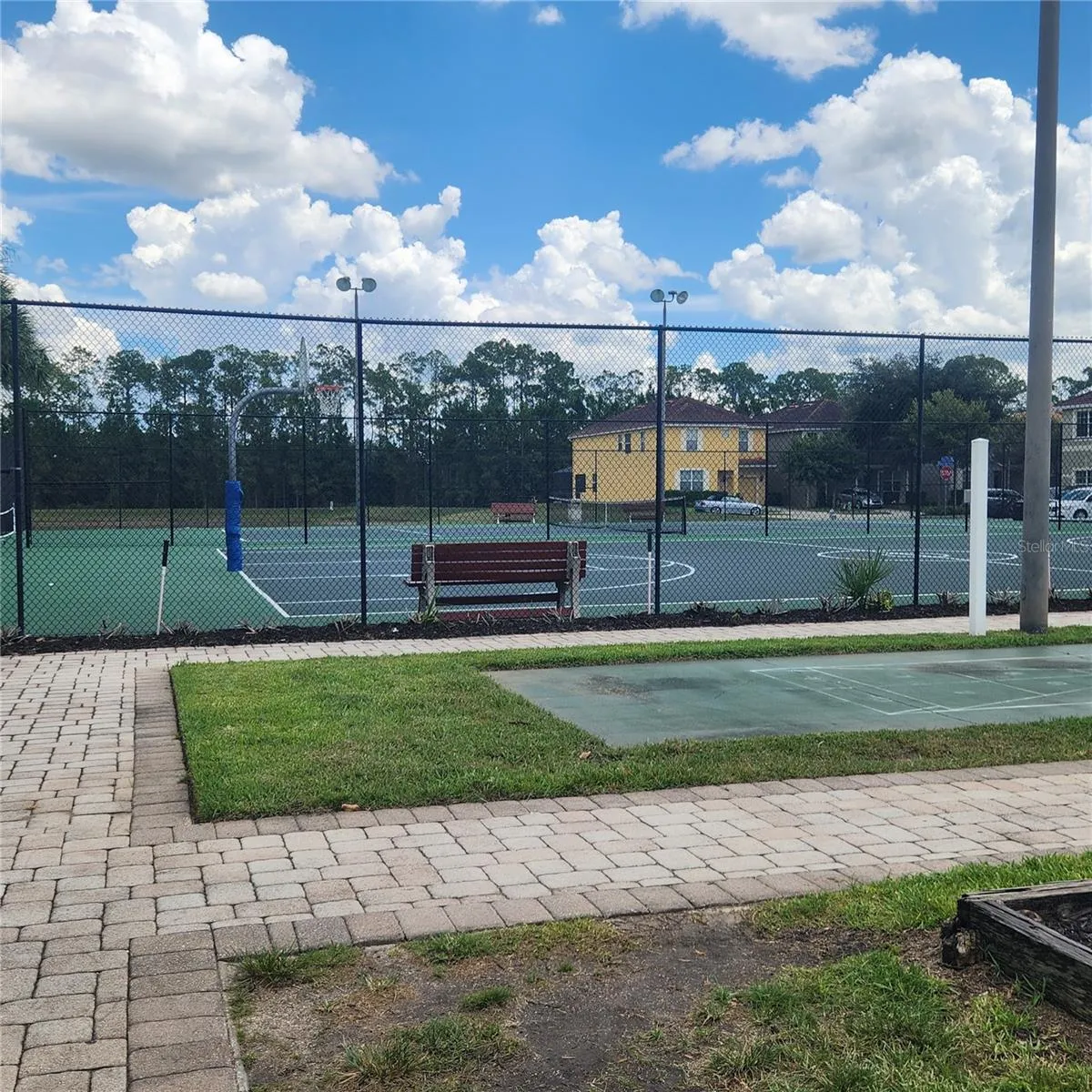 Basketball and tennins courts