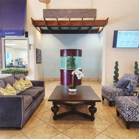 Sitting area in clubhouse