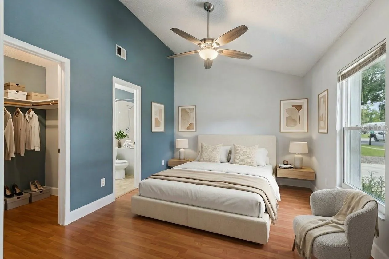 Virtually Staged Primary Bedroom