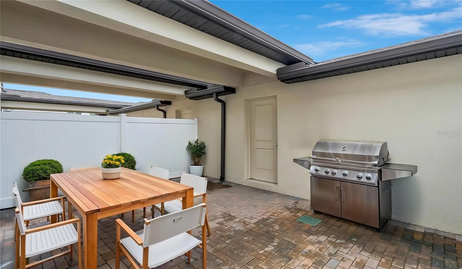 outdoor area, virtually staged