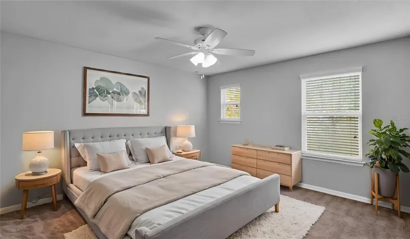 primary bedroom, virtually staged