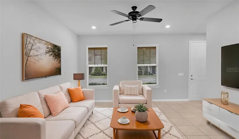 living room, virtually staged