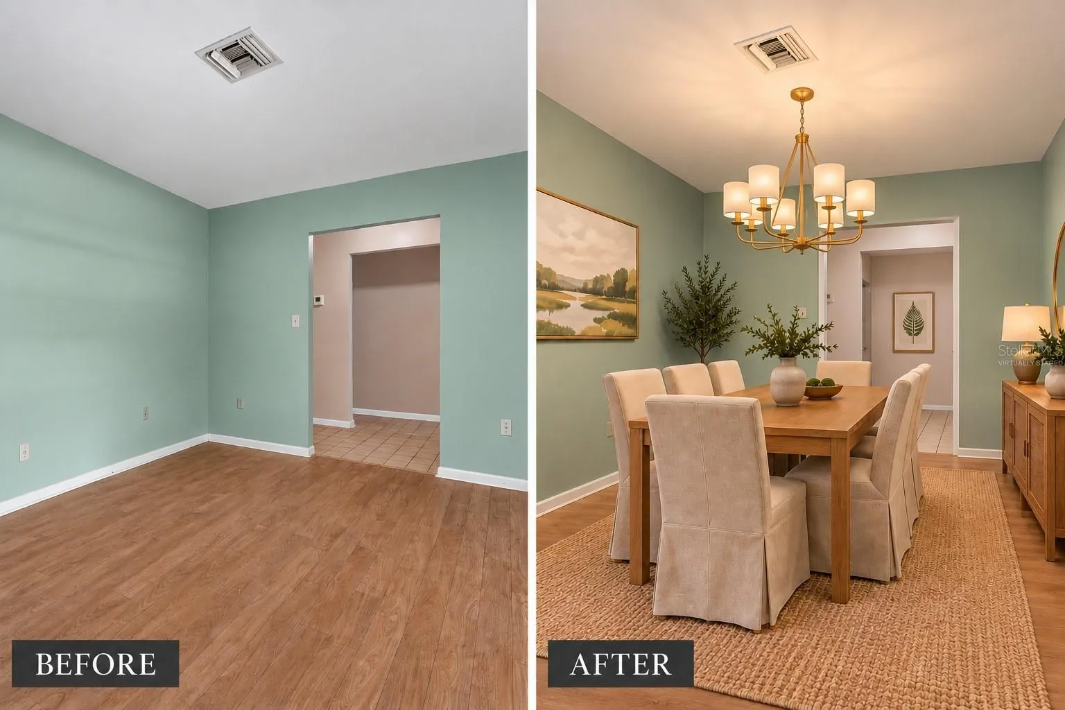 Virtually staged/renovated