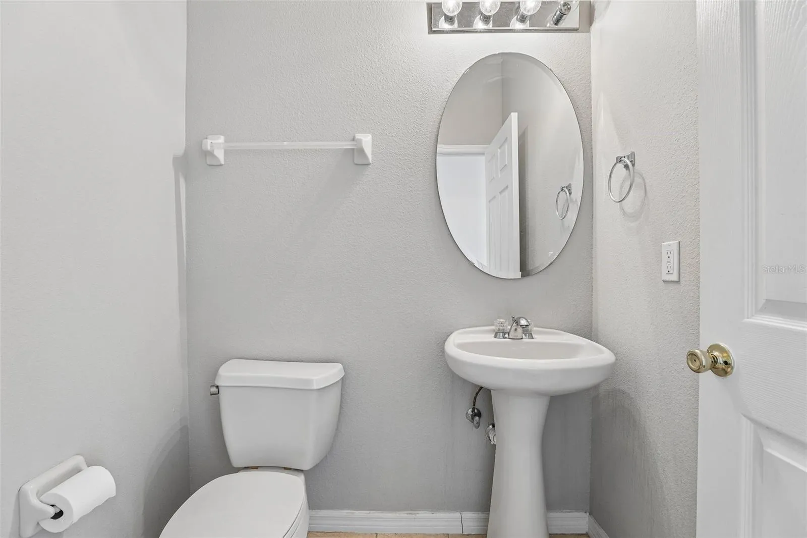 Convenient main floor half bath.