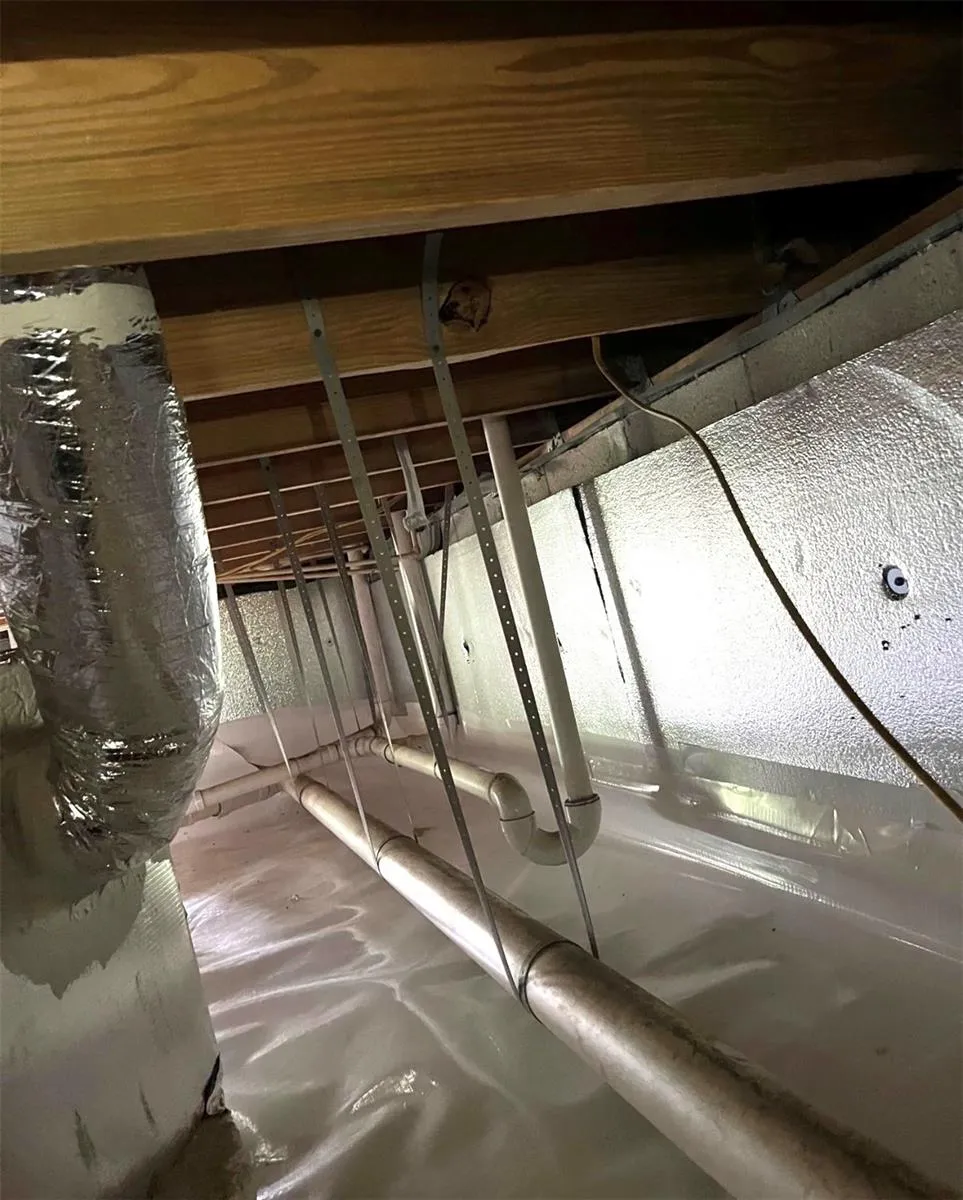 encapsulated Crawl space with dehumidification.