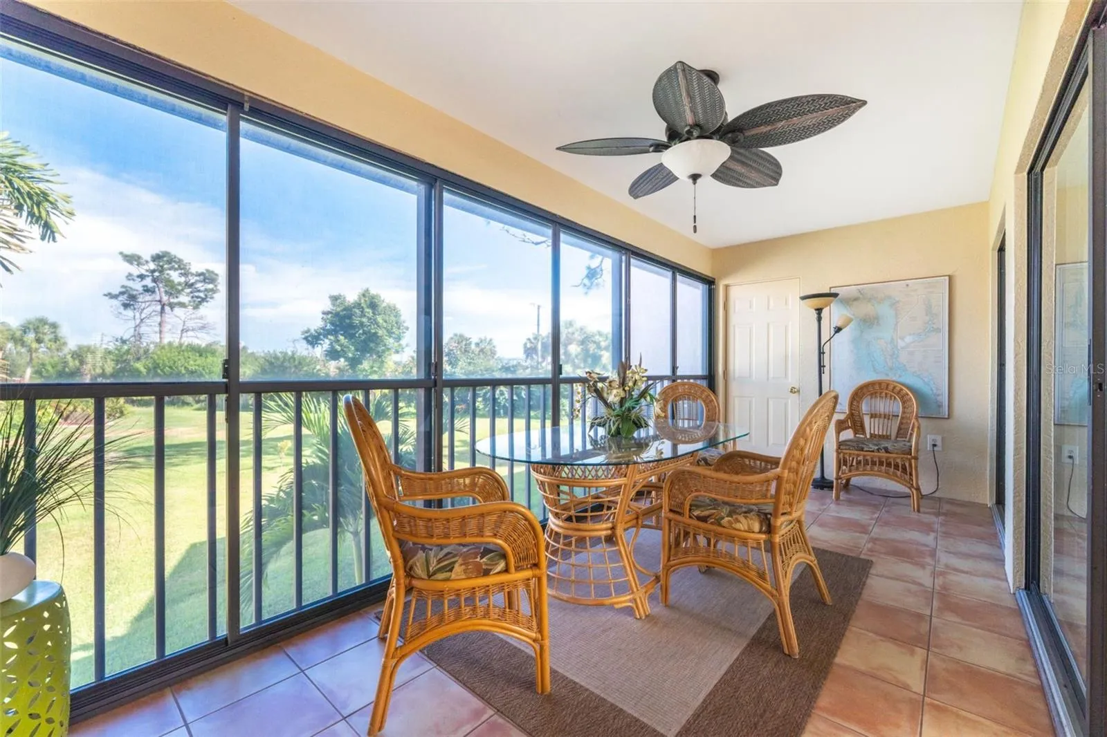 The Frigidaire stacked washer & dryer are handily located in the closet just off the lanai.