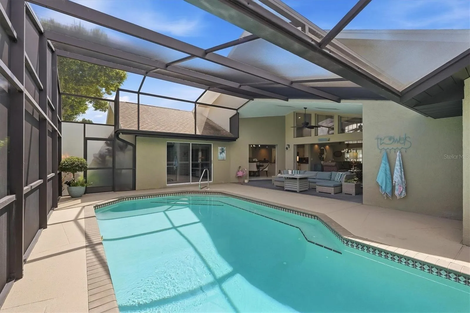 Heated saltwater pool