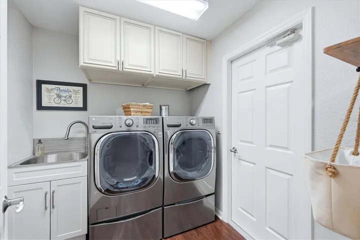 Laundry room with utility sink