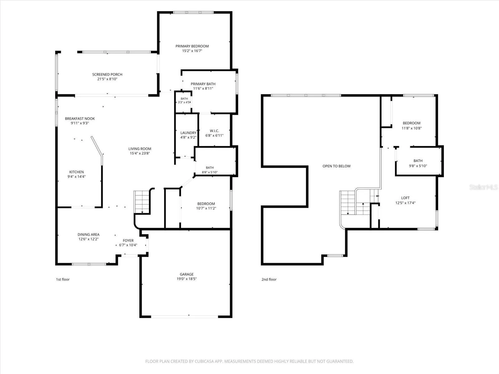 First and Second Floor Plans
