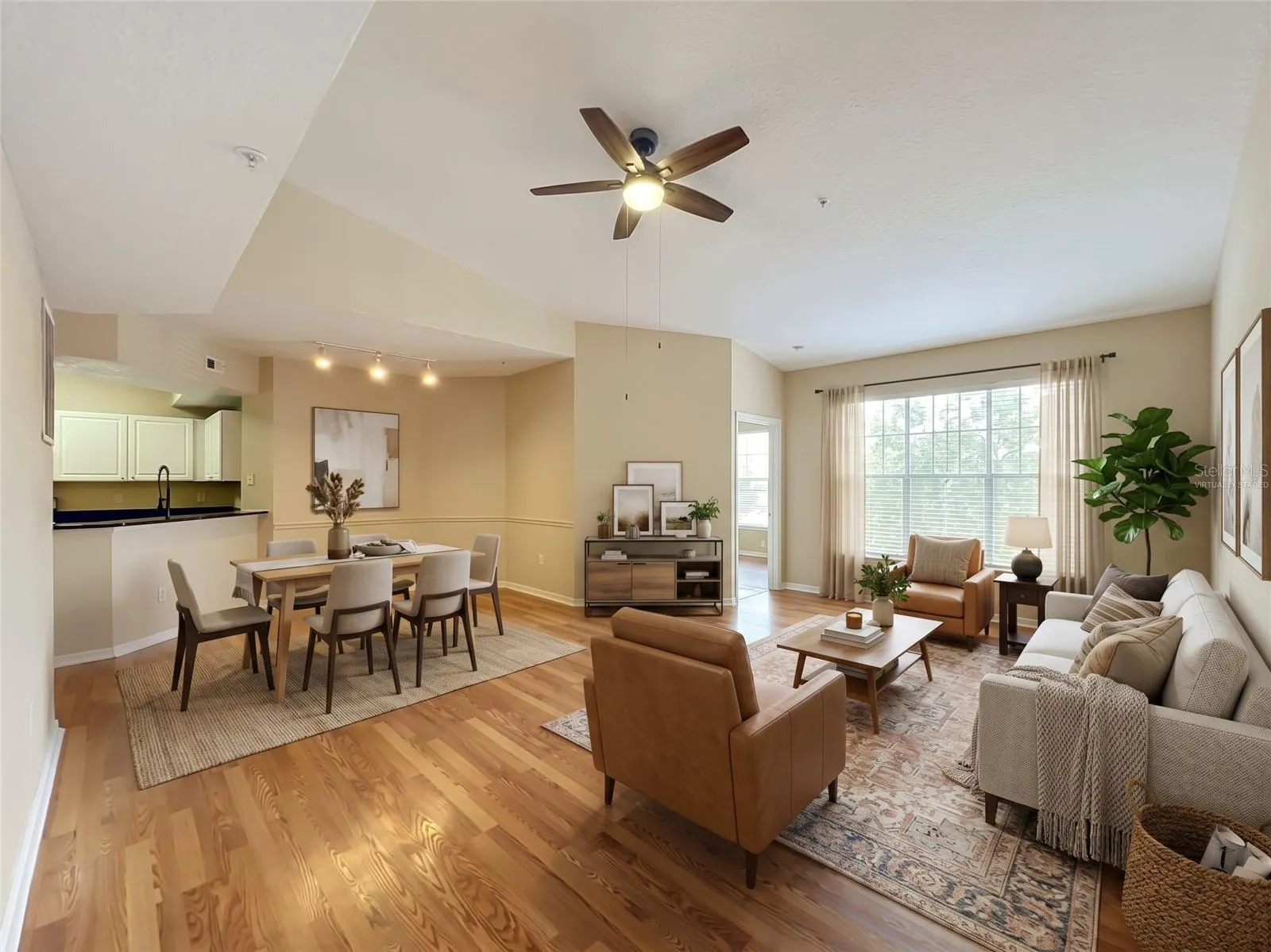 Virtually Staged Family Room