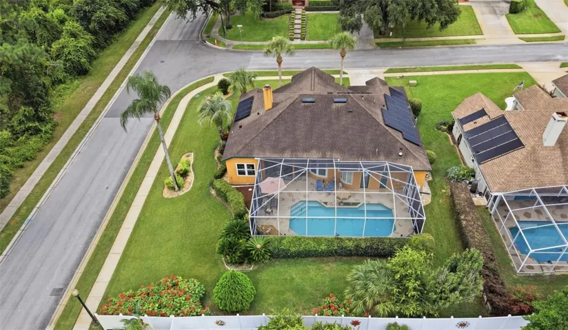 Aerial view of your new home from rear.