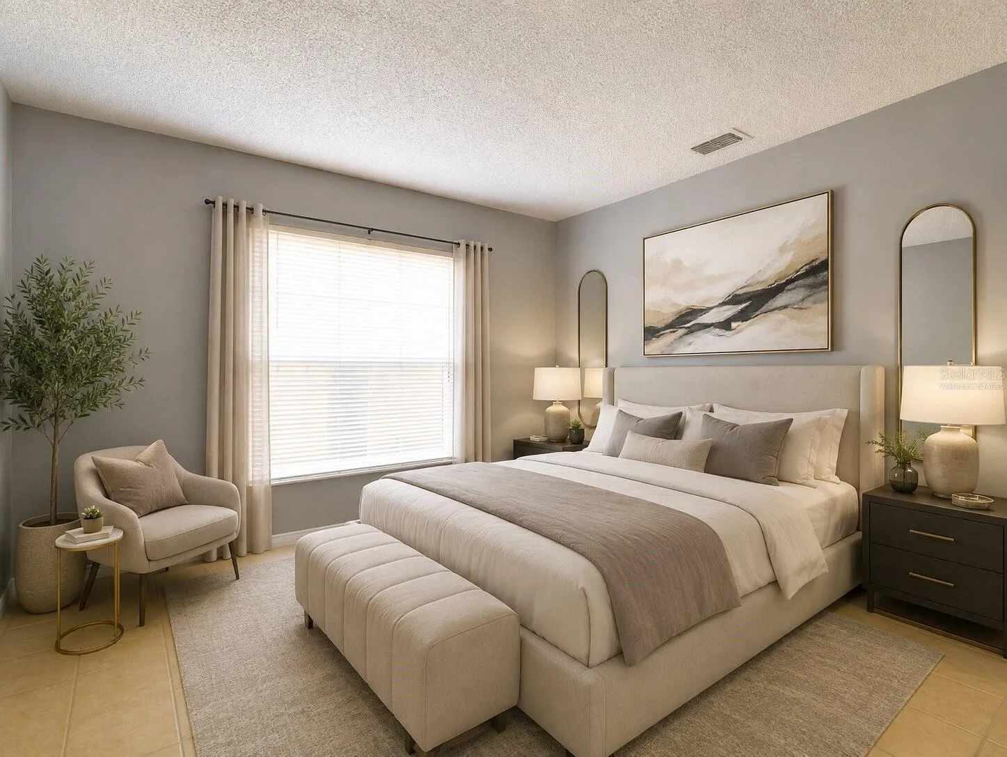 Virtually Staged 3rd Bedroom