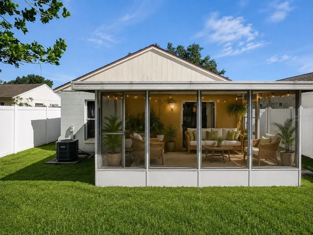Virtually Staged Backyard with the view of the Lanai