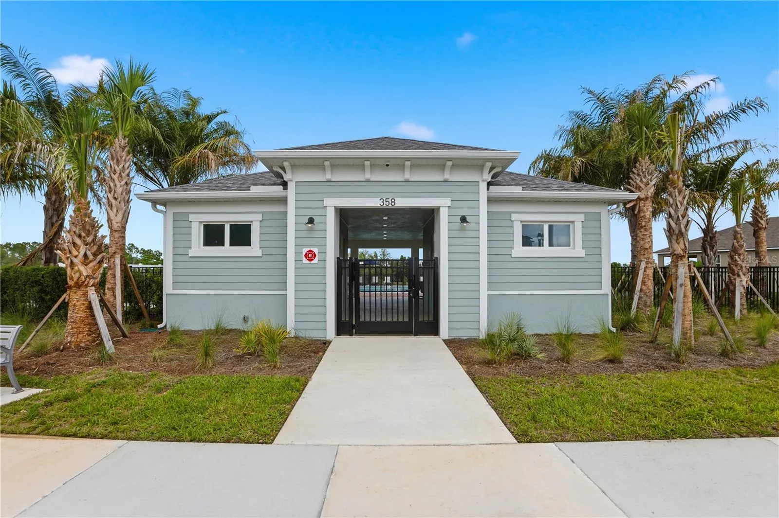 Rainwood Community Pool House Entrance