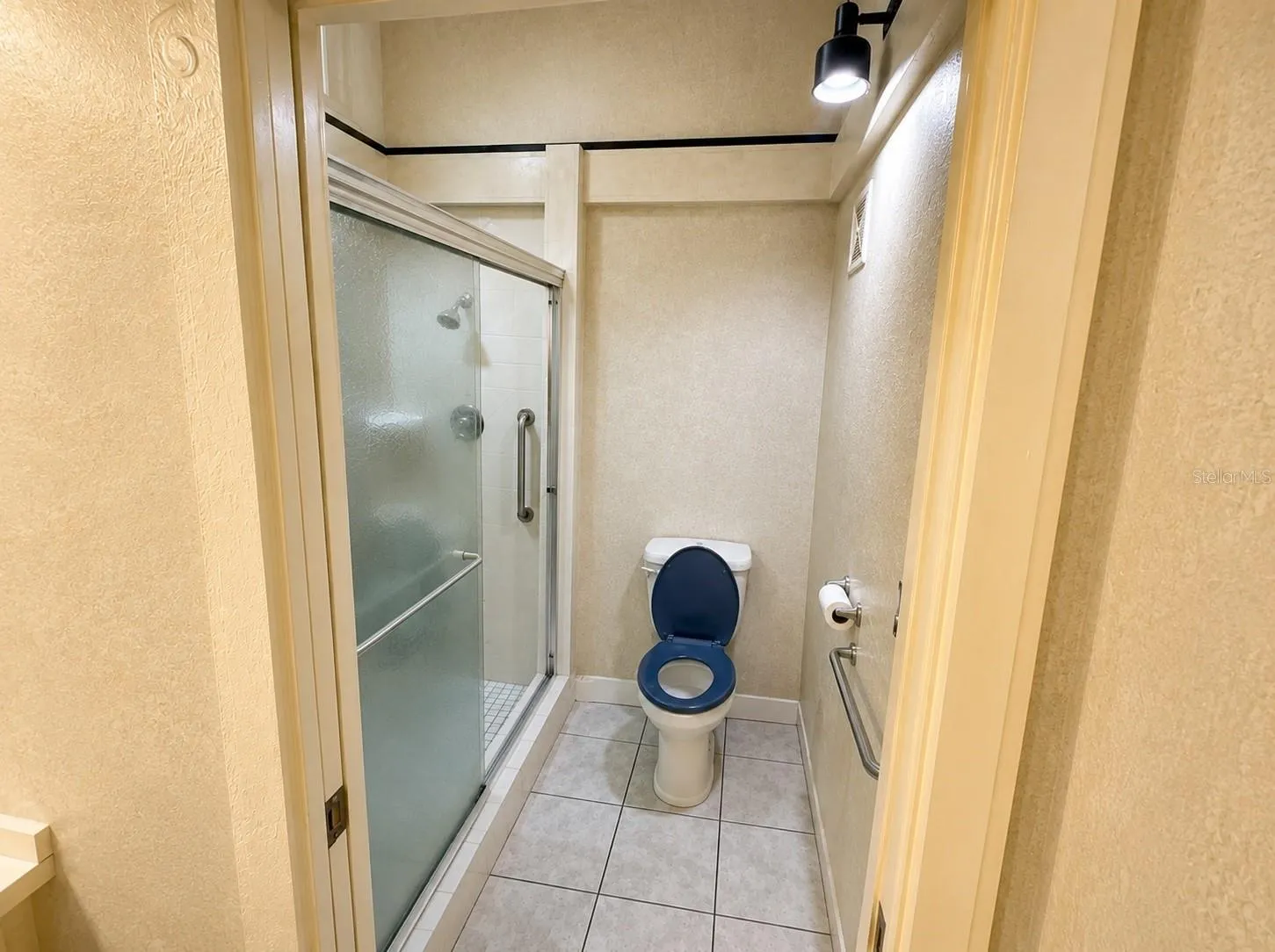 Primary bathroom. Digitally enhanced