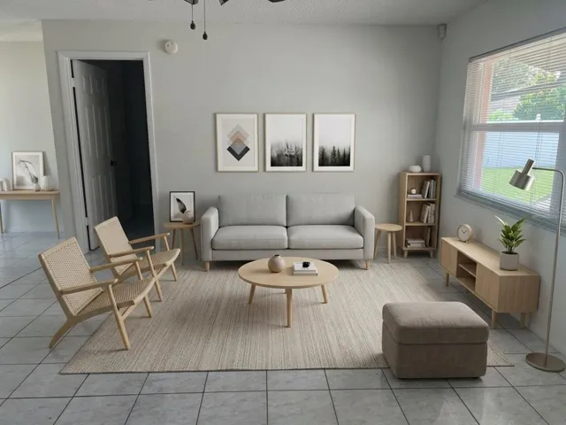 FAMILY ROOM VIRTUALLY STAGED