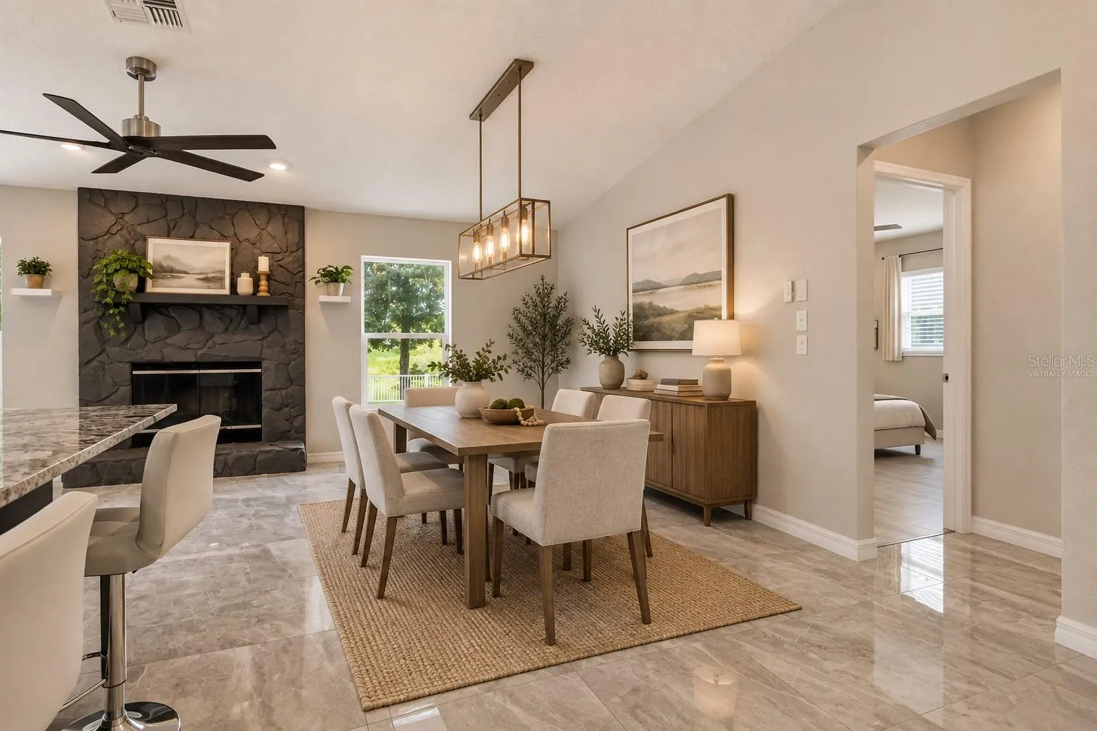 Virtually Staged Dining Room