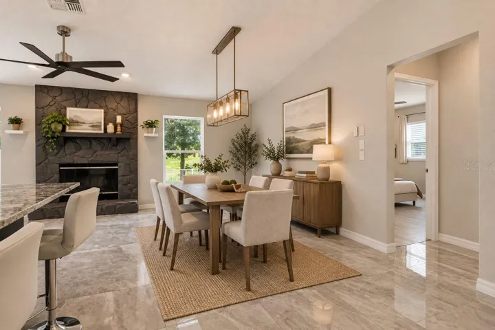 Virtually Staged Dining Room