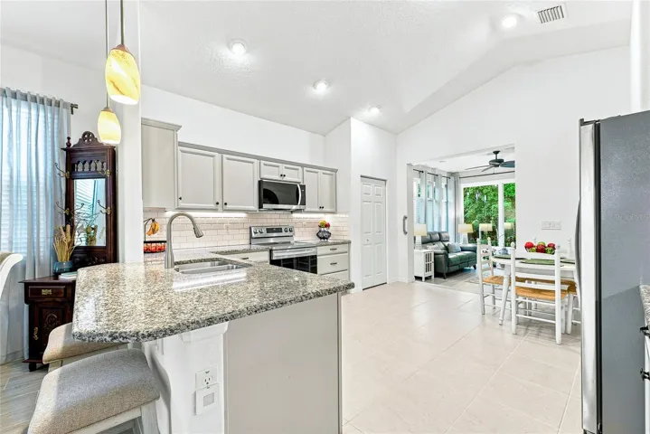 View of Kitchen looking towards the Florida/Sunroom