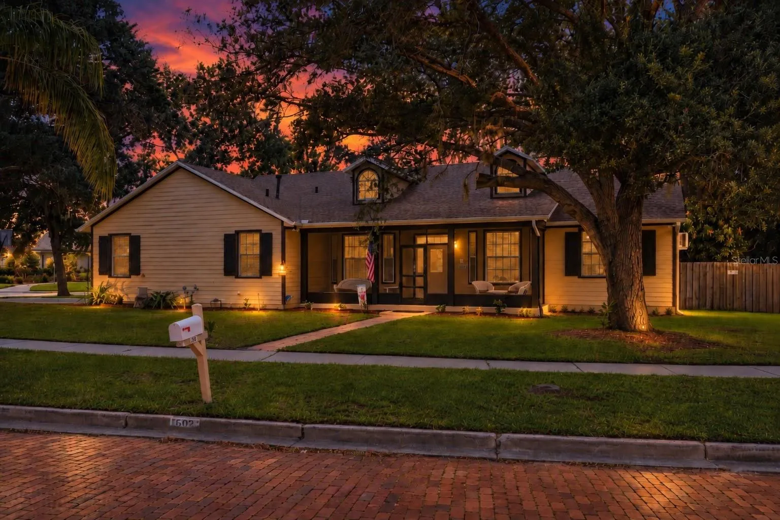 Twilight Front of Home