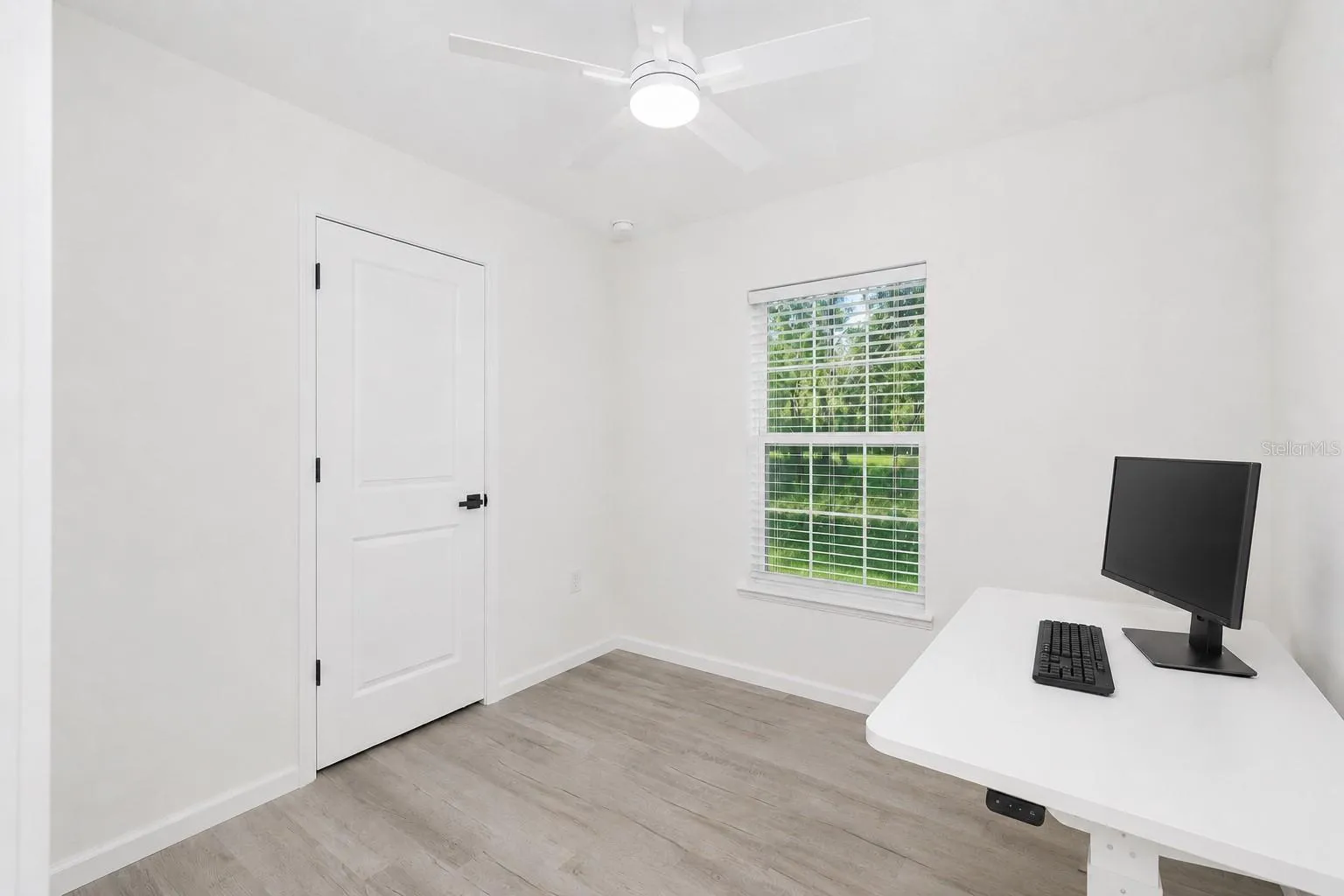 Bedroom three with closet.