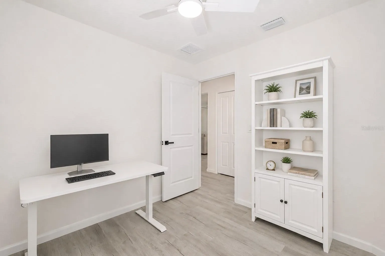 Bedroom three with closet.