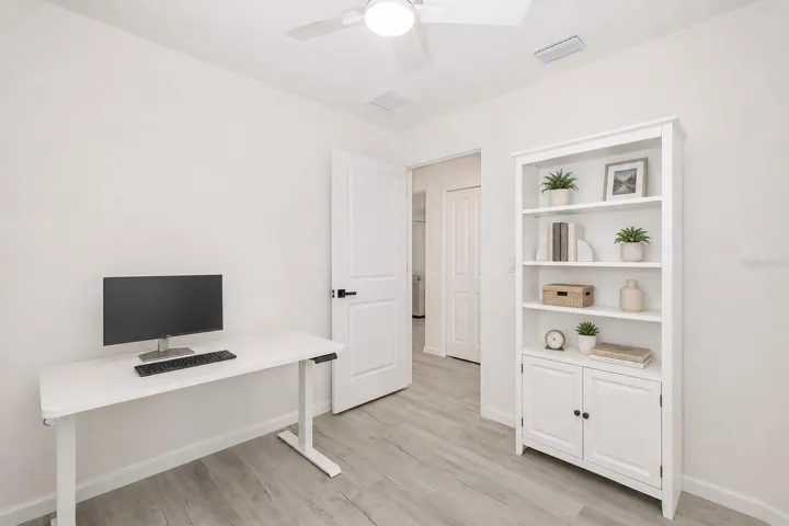 Bedroom three with closet.