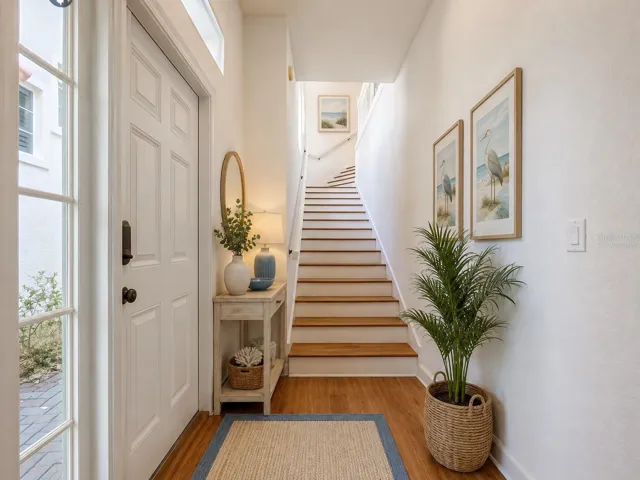 Front Door Stairs - virtually staged