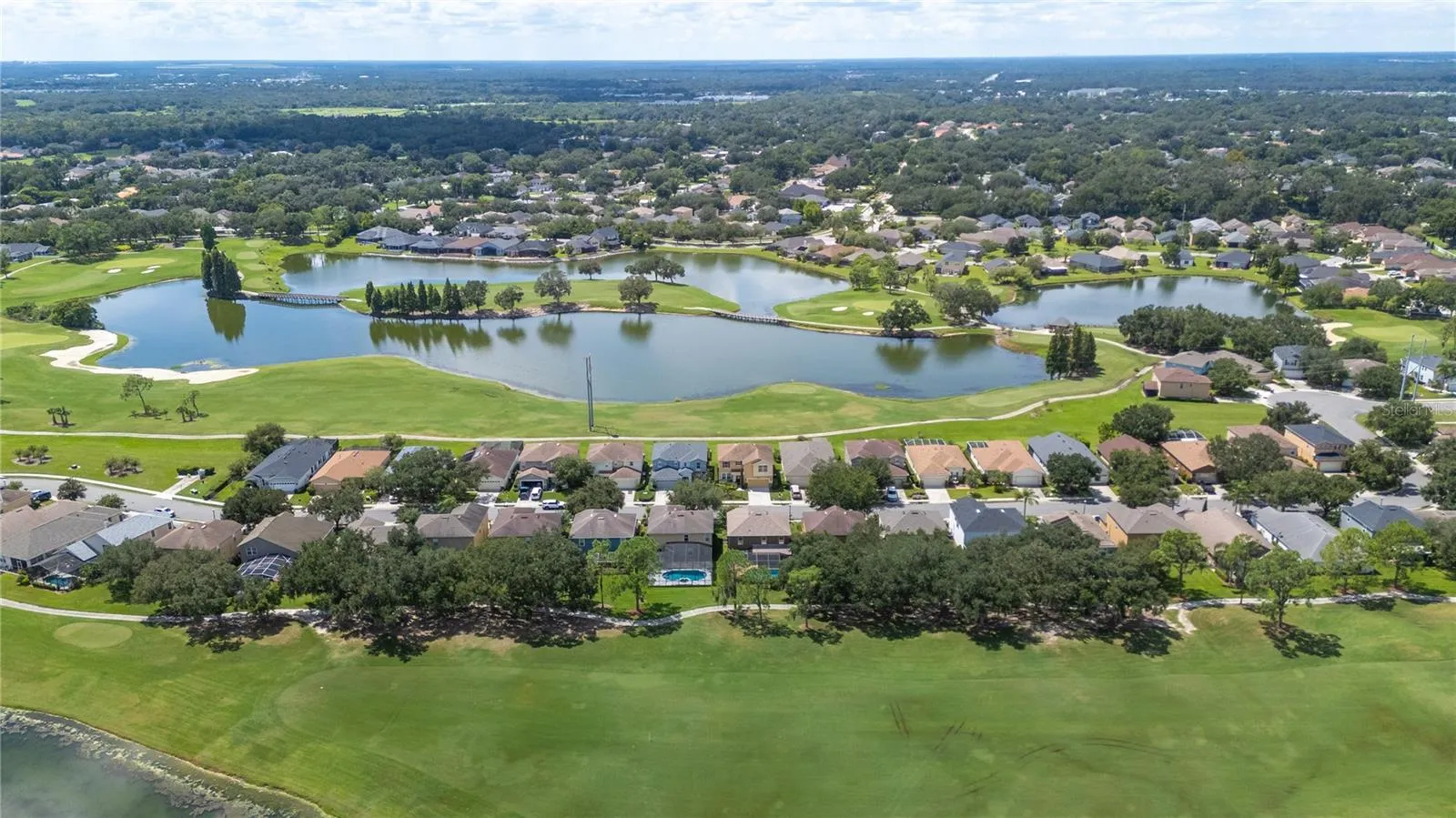 Great aerial view of the residential areas surrounding 6937 Lake Eaglebrooke Dr