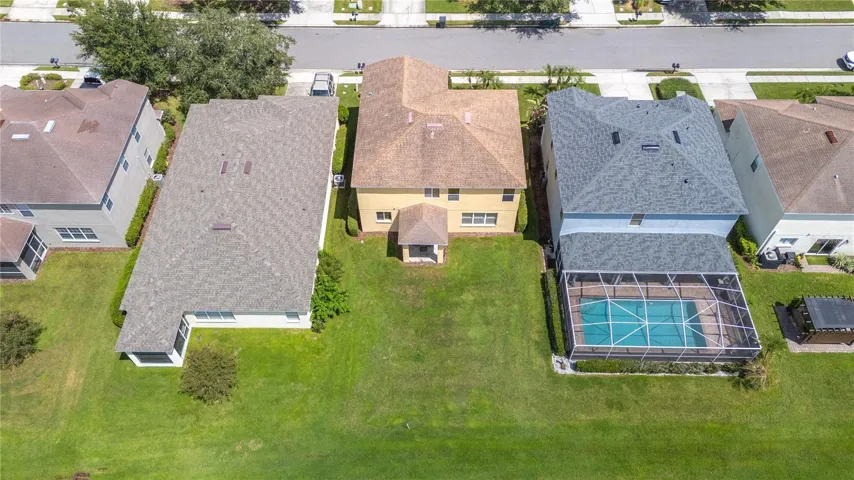 Rear aerial view of 6937 Lake Eaglebrooke Dr Lakeland , Fla 33813