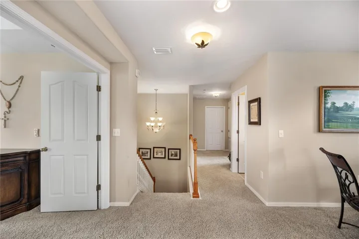 Upstairs , there are 3 bedrooms including the Primary bedroom along with an awesome media, game, movie room..perfect for family fun nights!