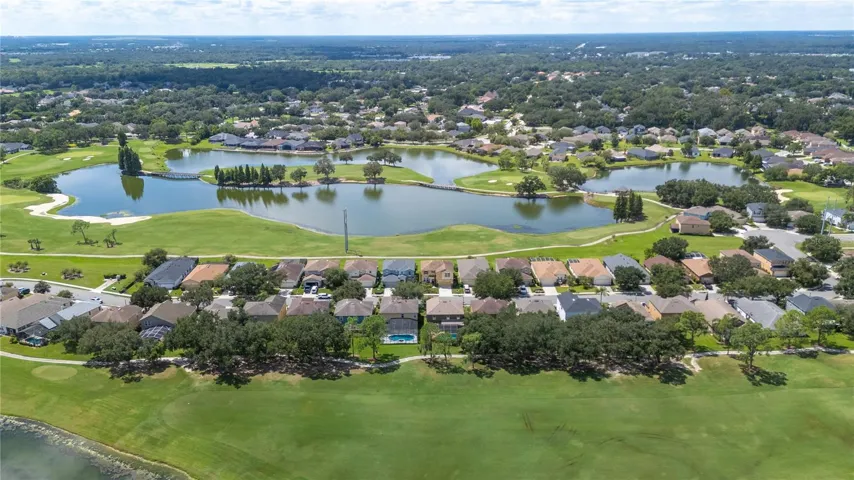 Great aerial view of the residential areas surrounding 6937 Lake Eaglebrooke Dr