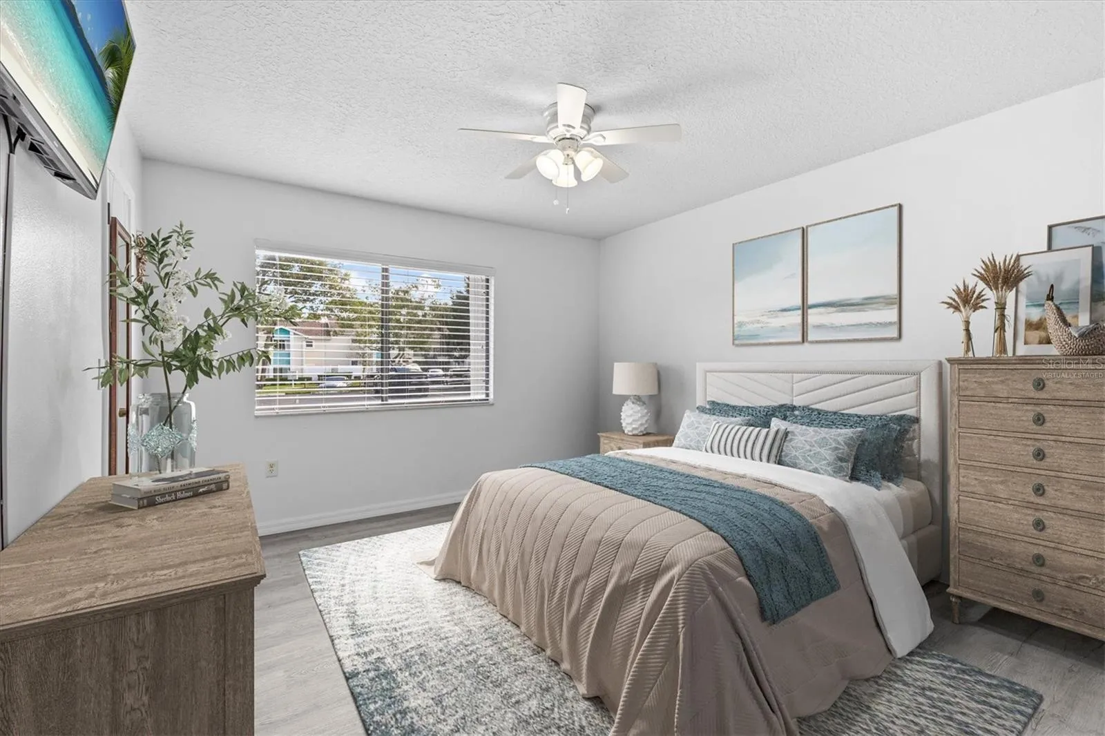 Virtually Staged Primary Bedroom