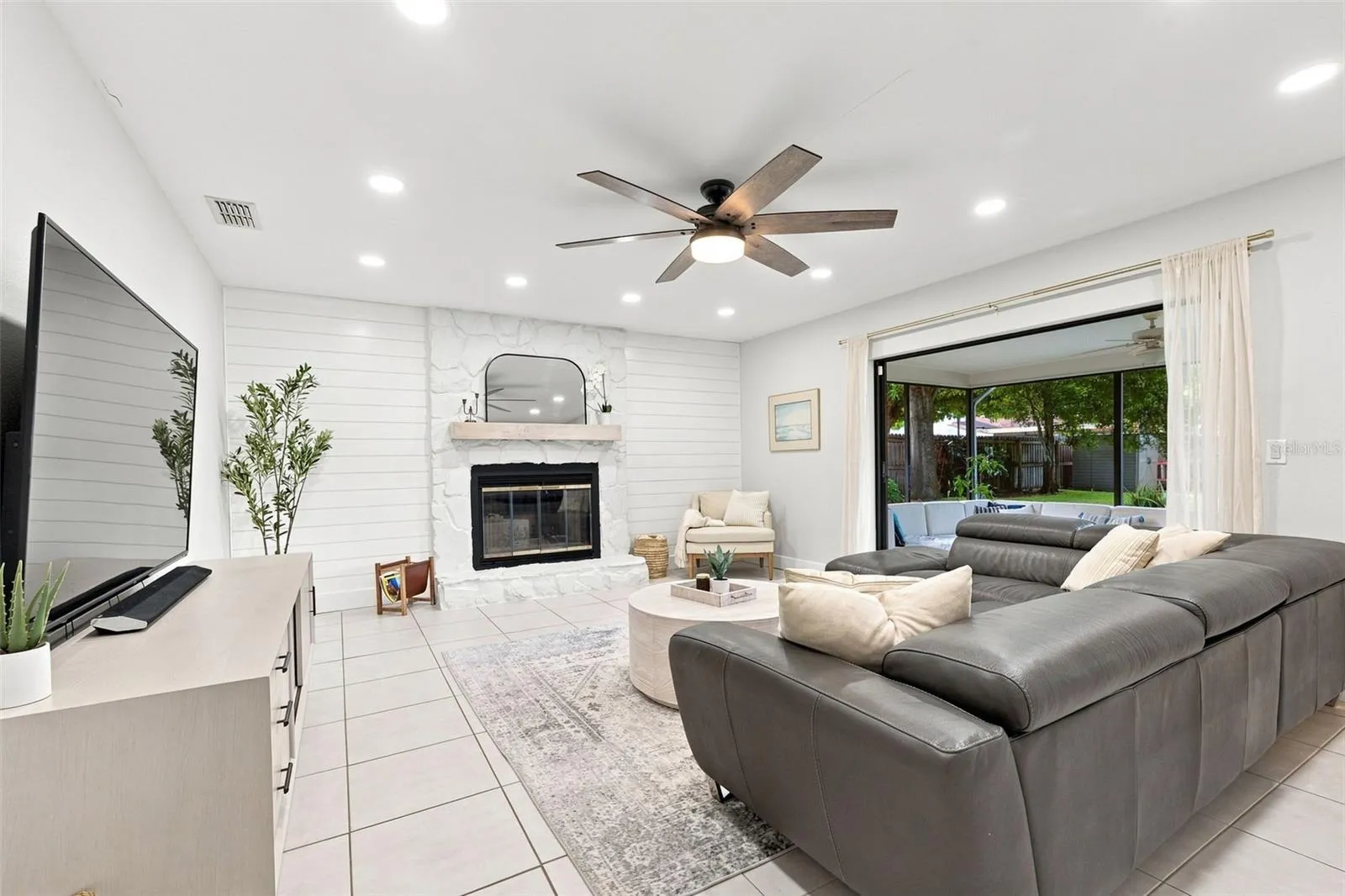 Family Room with fireplace