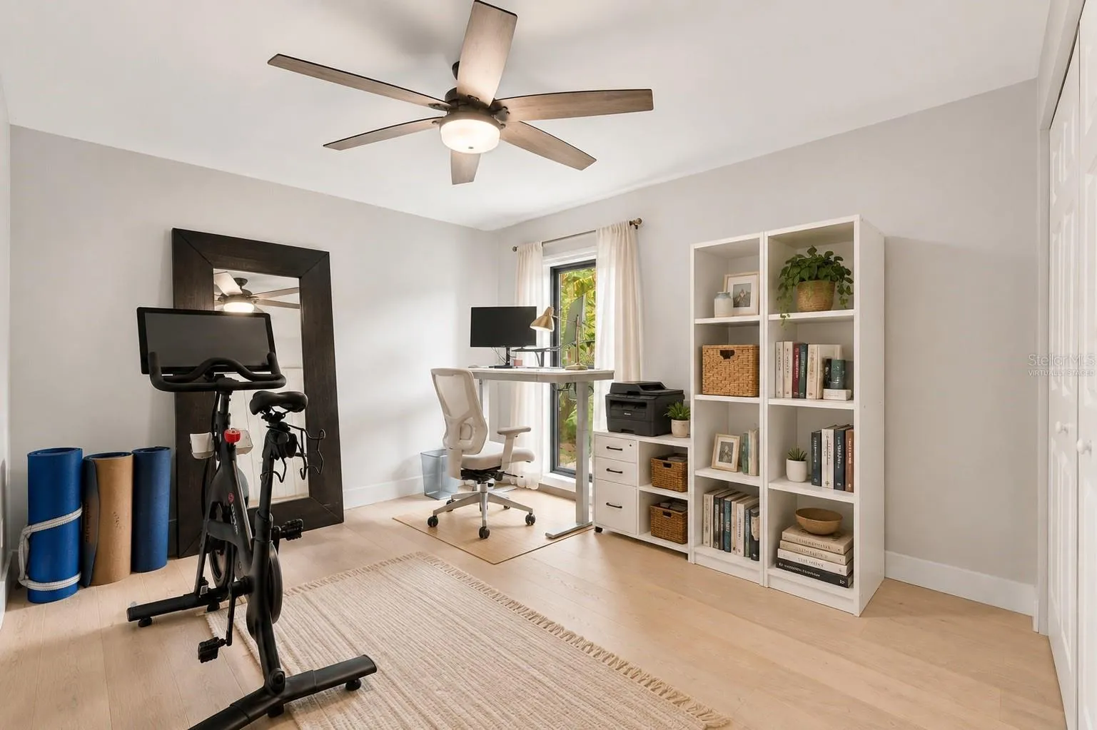 Fourth Bedroom Floor to ceiling windows - Virtually Staged