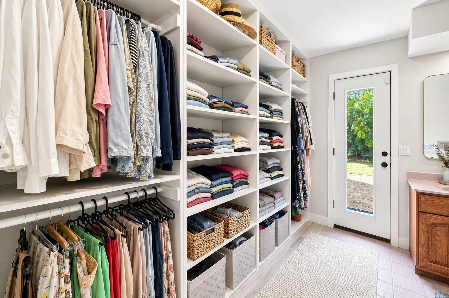 Primary Custom Built in Closet - Virtually Staged