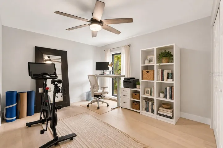 Fourth Bedroom Floor to ceiling windows - Virtually Staged