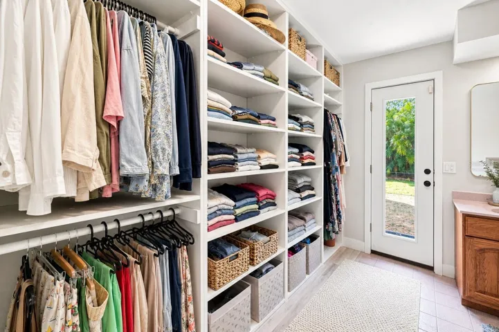 Primary Custom Built in Closet - Virtually Staged