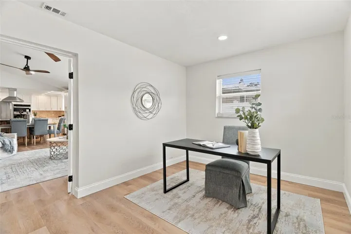 A unique bonus room offers endless flexibility; use it as a home office, fitness room, art studio, or fourth bedroom.