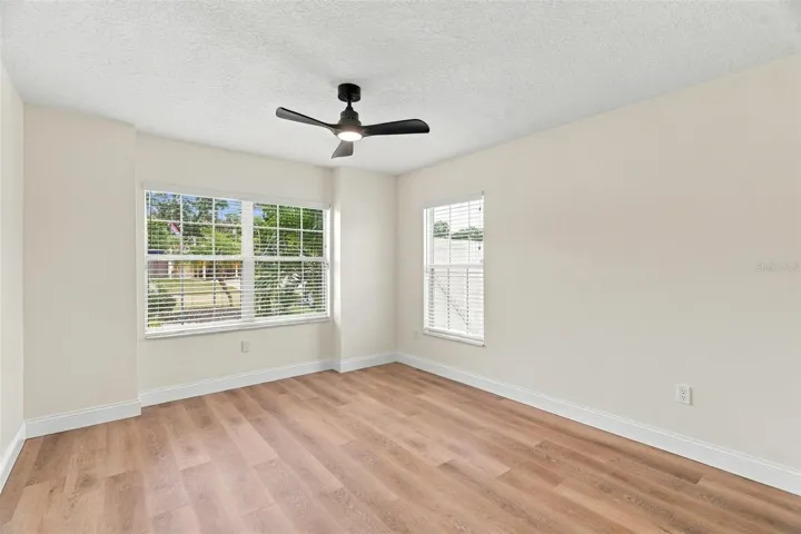Spacious third bedroom.